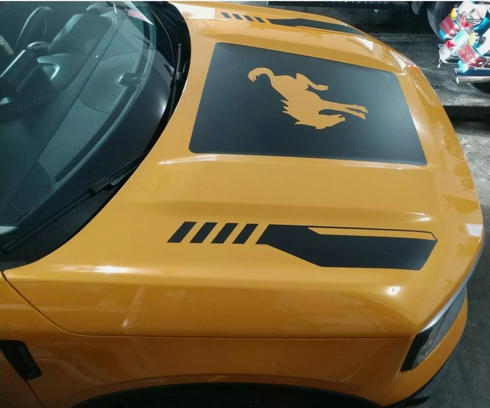 2021 22 23 2024 FORD BRONCO  SPORT Hood Vinyl Graphic MATTE BLACK SIDE PIECES  - Image 2 of 4