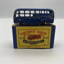 VINTAGE MOKO LESNEY MATCHBOX # 58A DIECAST TOY MODEL BUS BOXED