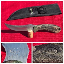 Case XX Knives Camo Synthetic 3-1/2" Ridgeback Hunter Knife w/Sheath USA 18336