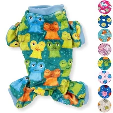 Warm Dog Pajamas Jumpsuit Soft Fleece Cute Pet Clothes Small Medium Pet XXS - L