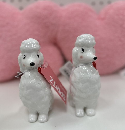 Ceramic poodles Dog Decor Set of 2