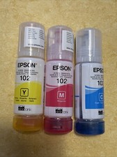 3 Leere Epson Patronen 102 , Gelb, Blau, Rot