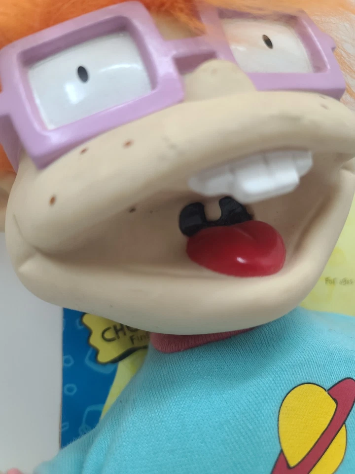 Rugrats Chuckie Finster 娃娃 Scared Scream Shake 1997 美泰 Nickelodeon 复古 — 第 3/4 张图片