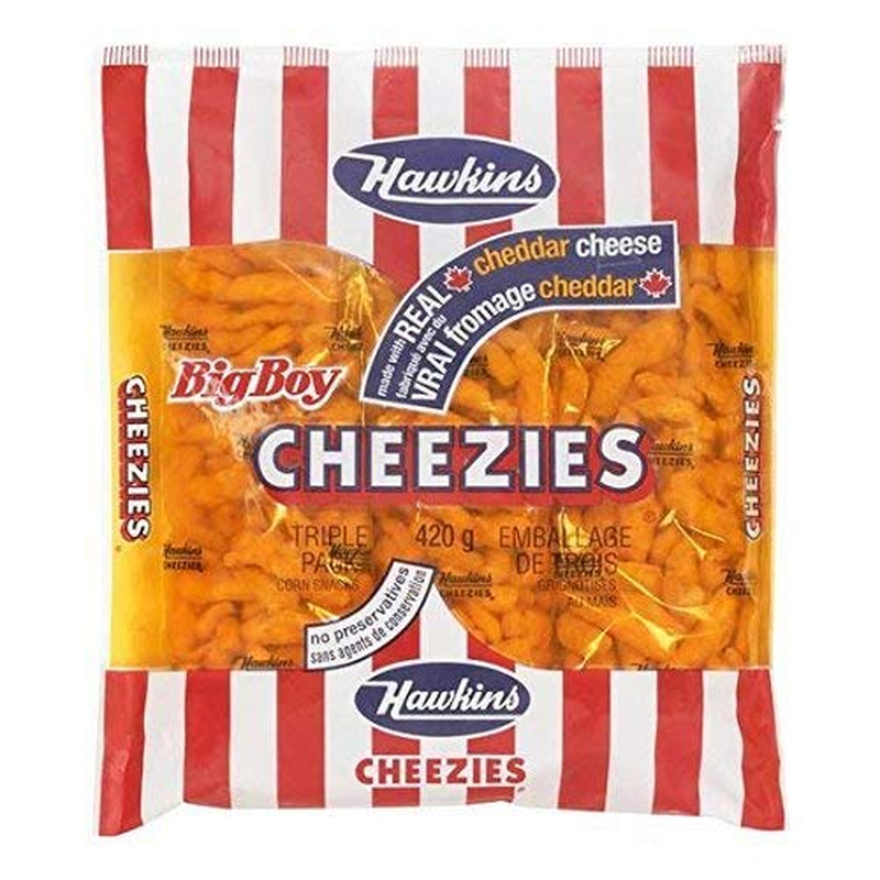 Hawkins Made with Real Cheddar Cheese Cheezies, Triple Pk14.8oz