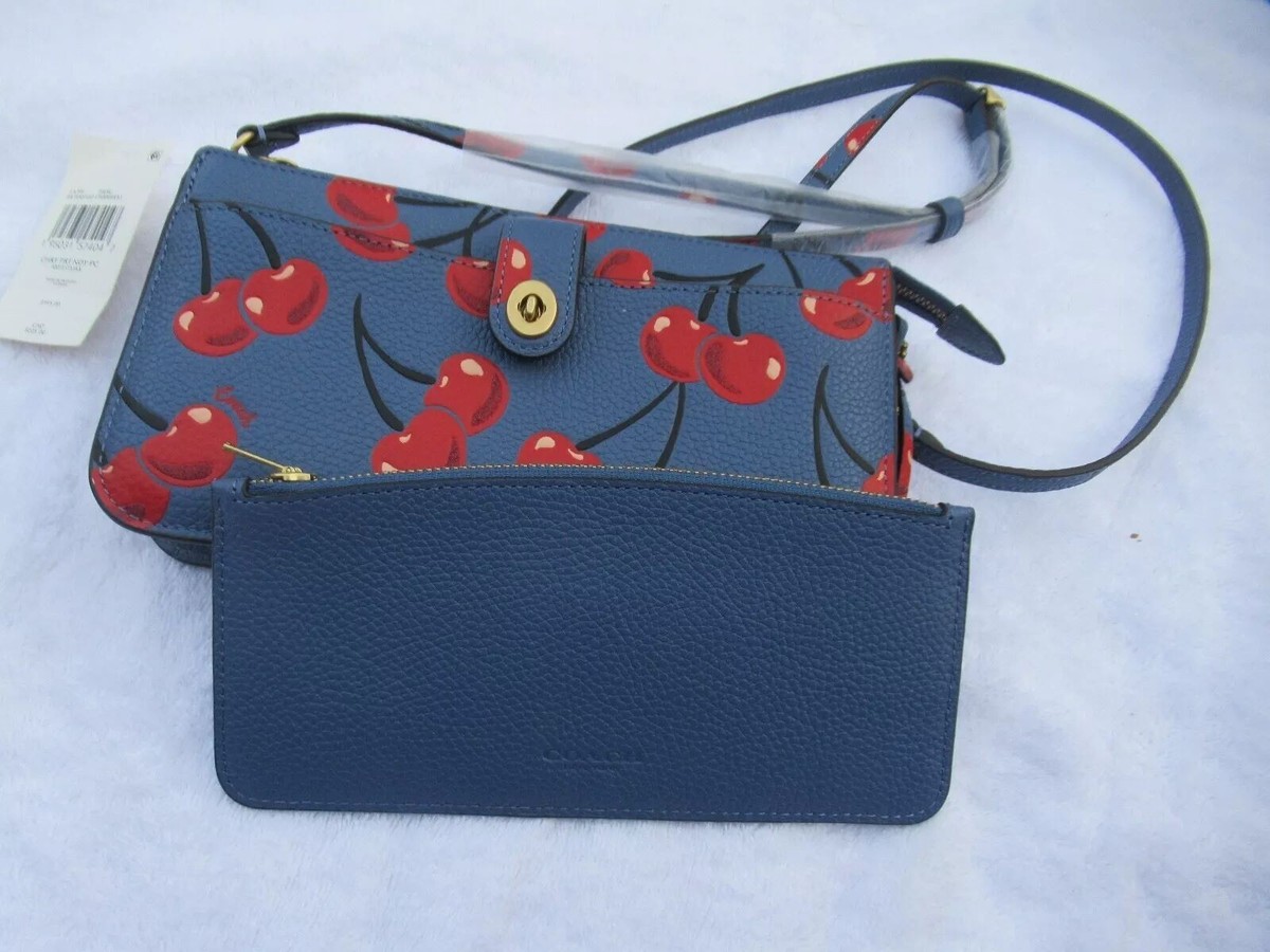 Coach Noa Pop Up Messenger Cherry Bag Leather Handbag Chambray