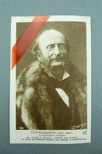 Postcard by Jacques Offenbach 1819-1880, Franco-German composer.