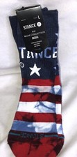 Stance Wade Collection Kids Size L Y 3-5.5 Casual Crew Height Socks Patriotic