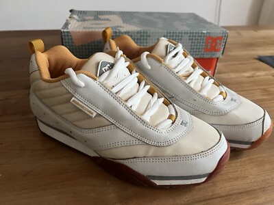 DC Shoe USA Blazo White Mustard Men's size 8.5 41 2000's Skate Circa Old School