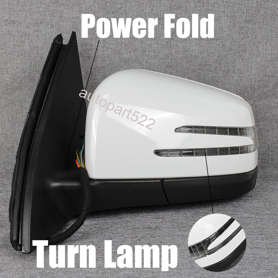 Espejo retrovisor lateral del conductor pintado blanco para Mercedes Benz ML350 ML550 ML63 2012-2015 Foto 4 de 4