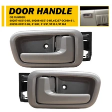 Inside Door Handle & Bezels Rear LH RH Side For 00-06 Toyota Tundra Beige 2PCS C