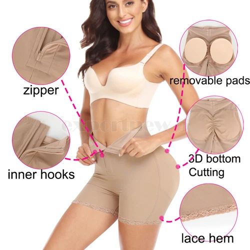 Women's FAKE ASS Butt and Hip Enhancing Booty Padded Underwear Pads Body Shaper - Picture 5 of 26