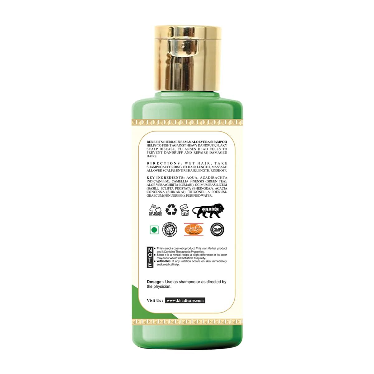 Khadi Care Herbal Aloevera Shampoo & Khadi Care Herbal Neem & Aloevera  Shampoo - | eBay