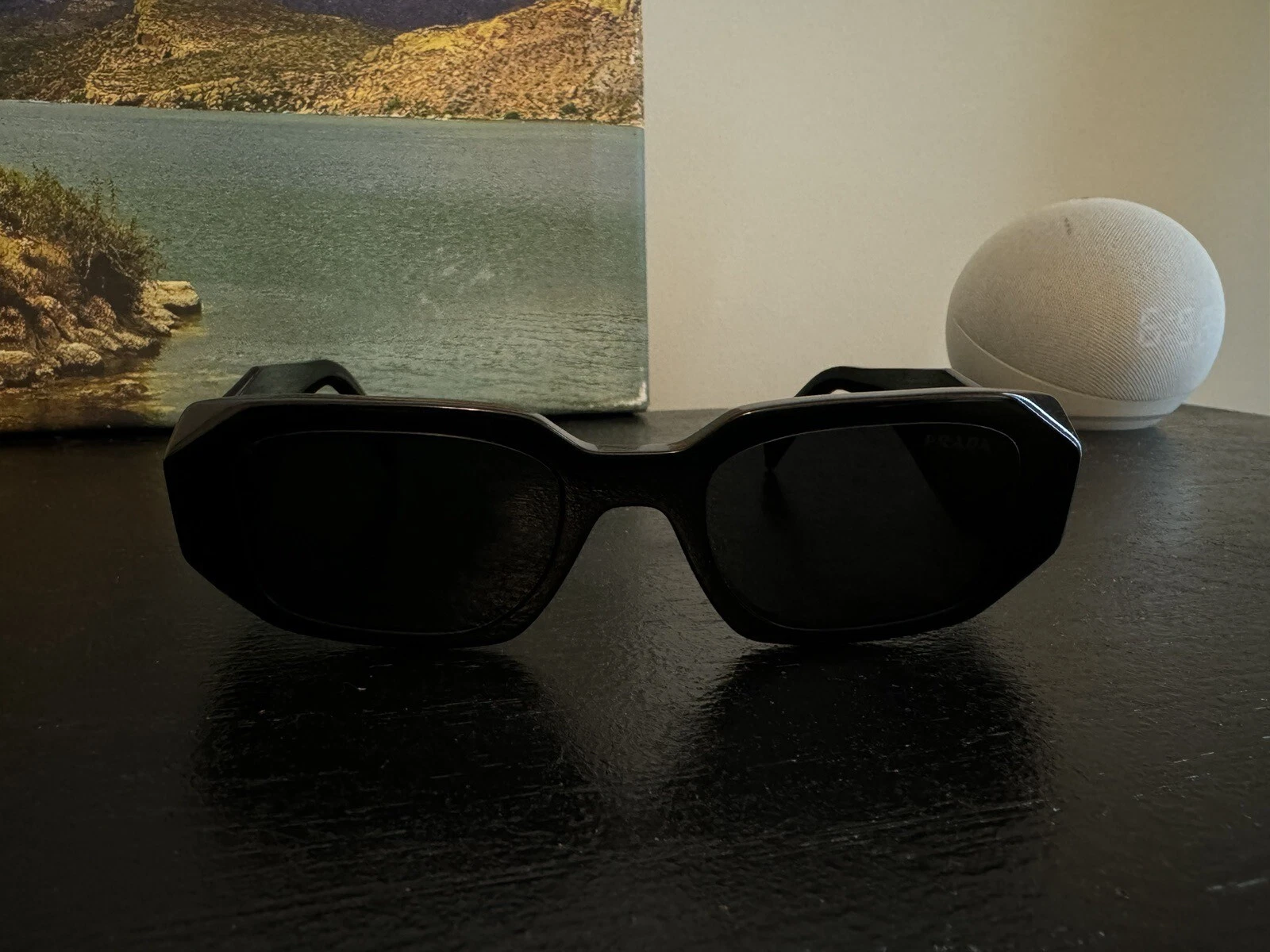 Lunettes de soleil femme Prada PR17WS 1AB5S049 49 mm noir/gris foncé