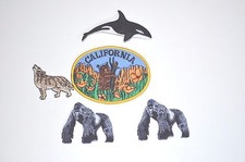 KILLER WHALE EMBROIDERED PATCH iron-on CALIFORNIA BEAR GORILLA WOLF NEW