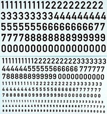 Zahlen schwarz Numbers black Les chiffres noir 1:43 Decal