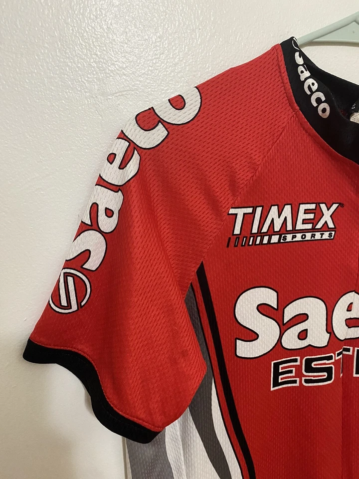 VINTAGE Cannondale Cycling Jersey Adult Large Red White Saeco Estro - Image 2 of 4