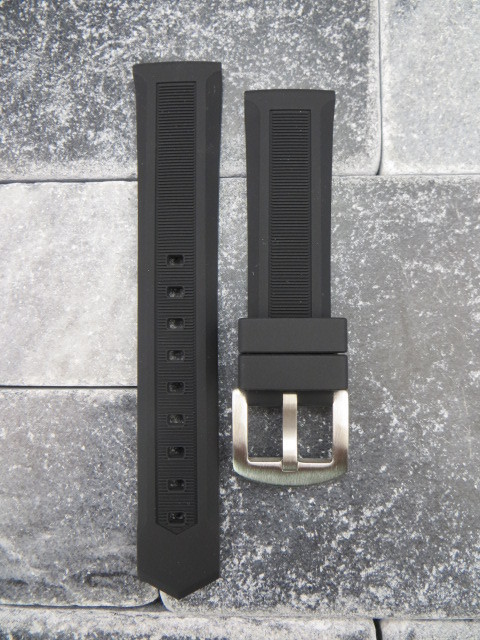 New 24mm Soft Rubber Strap Diver Watch Band Black TAG HEUER 24 mm
