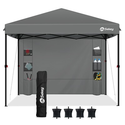 Sekey Pavillon 3x3m Pop Up Festzelt Gartenzelt mit Multifunktion Seitente