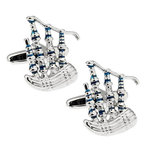 Boutons De Manchettes En émail Bleu WINDSOR - 3x1,8 Cm - Occasion En Bon état - Accessoire élégant Pour Chemise