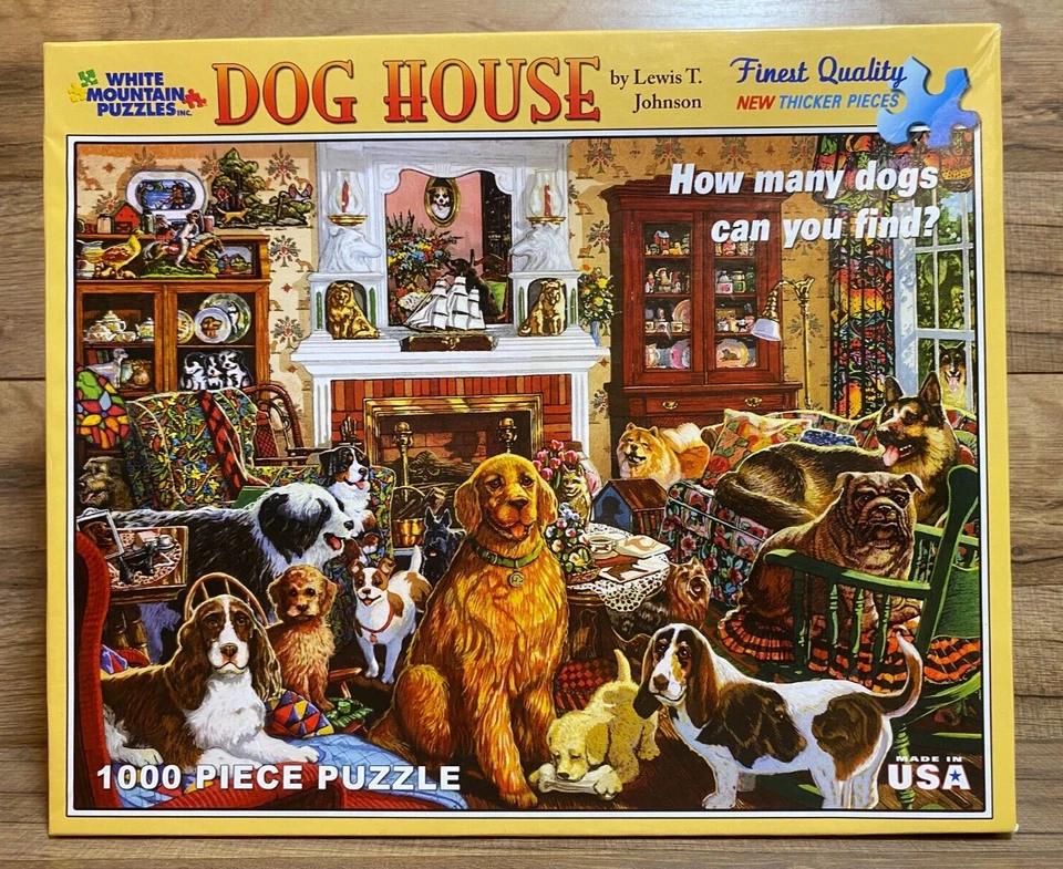 LOT / 8 - WHITE MOUNTAIN PUZZLES - 1000 PC - BIRDS - CATS - DOGS - KITTENS - Image 3 of 4