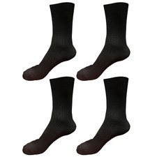4 pairs 98 Cotton Mens Comfortable Casual Crew Dress Socks Mid Calf Size 9-11