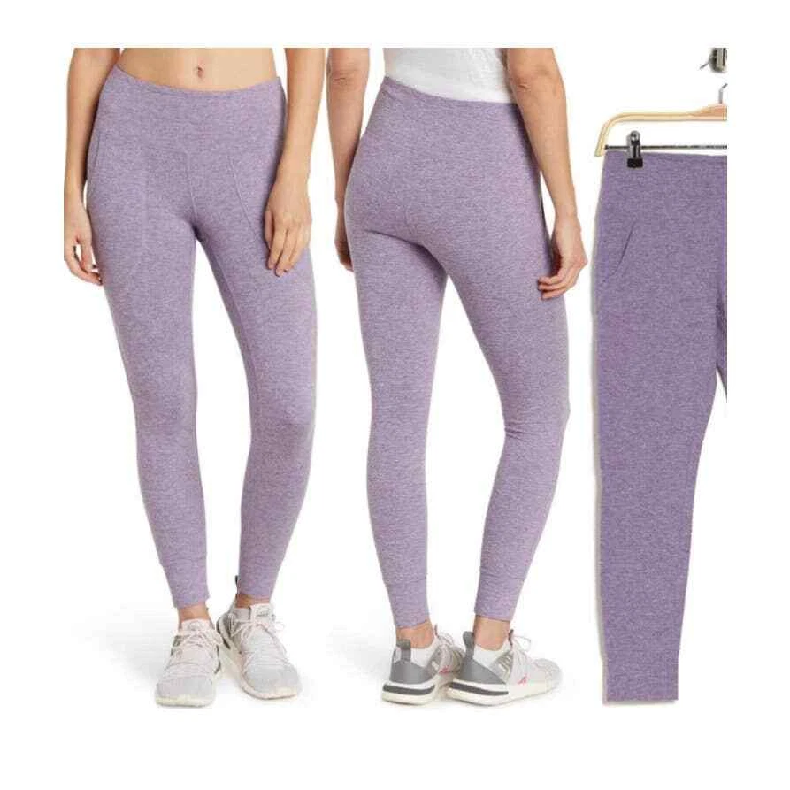 Zella Lavendar Leggings Yoga Pants Long Ankle Purple Large