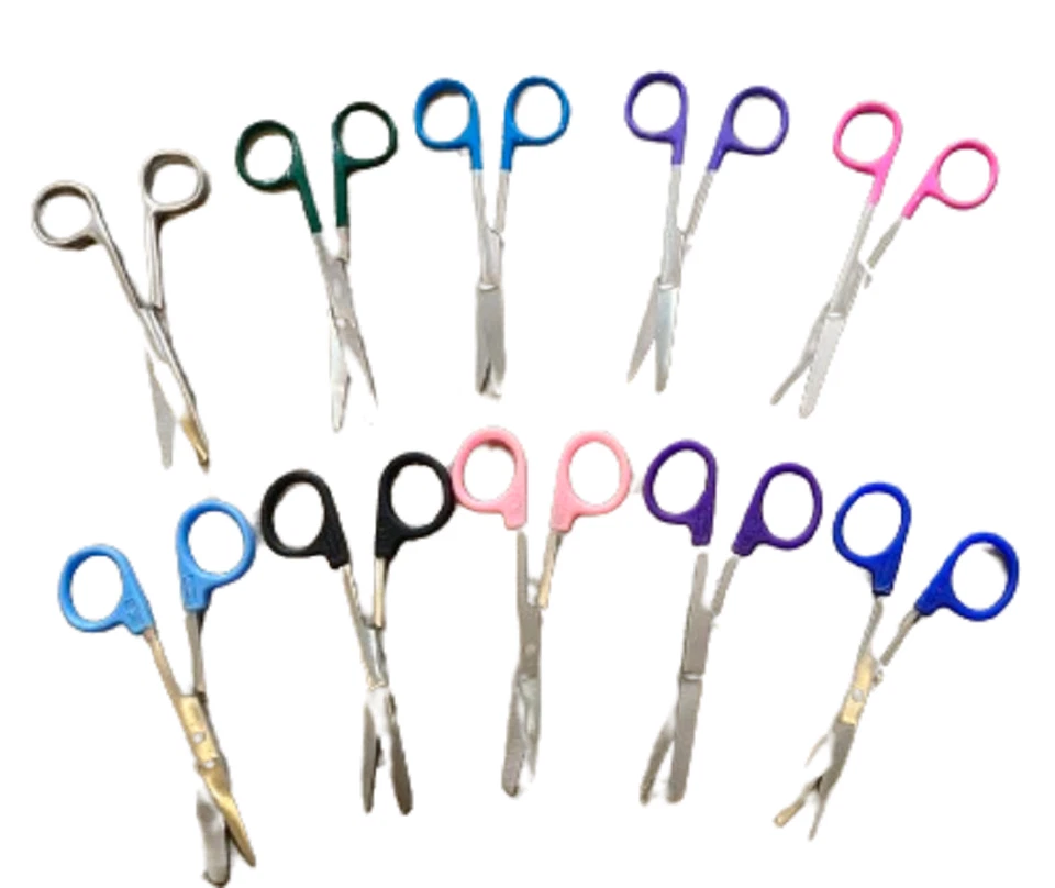 NOVELTYNURSE NURSES SCISSORS 13cm (5")- various colours/designs FREE UK P&P , Blunt/Sharp