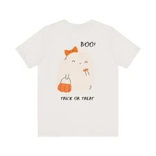 Copy of Halloween Ghost Unisex Tee - Boo! Trick or Treat Design
