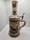 Rare Lidded German Beer Stein w/shot glass 9 3/4" — photo 3