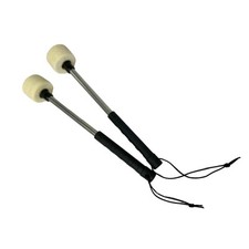 2 Stück Schlägel Sticks stabiler schwarzer Griff weich für Percussion