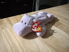 Ty Beanie Baby Happy the Hippopotamus - Lavender 1994 MWTW