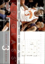 2002 UD GLASS SHAREEF ABDUR-RAHIM SA-GG MINT GAME GEAR BASKETBALL ATLANTA HAWKS