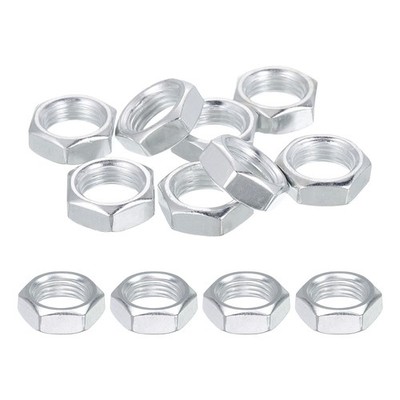 M16x1.5x8mm Steel Hex Nuts, 12Pcs Metal Screw Nuts Fasteners, 22mm Width