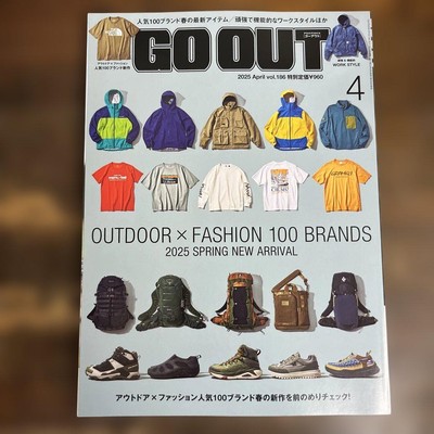 GO OUT April 2025 Vol.186 OUTDOOR × FASHION 100 BRANDS Magazine / Sanei Shobo