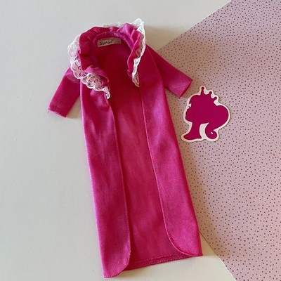 Vintage Barbie Puppe Badespaß rosa Morgenmantel Bademantel 1984 