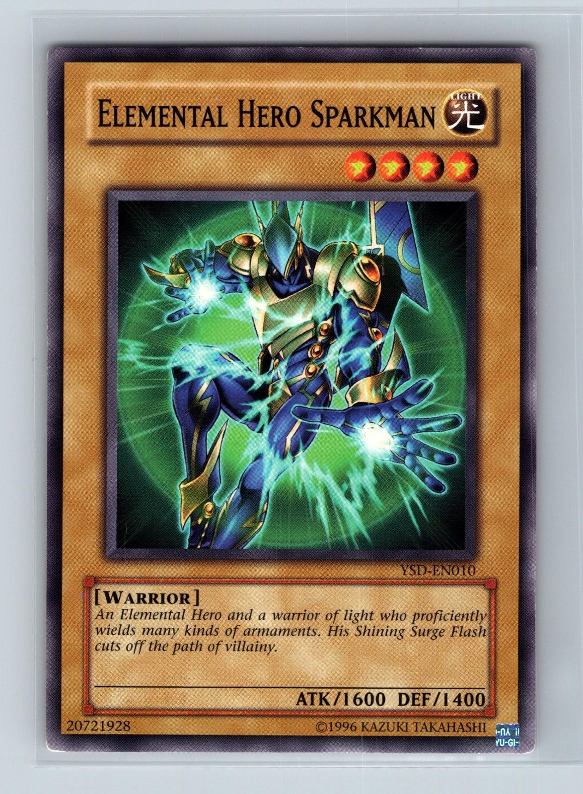 Elemental HERO Sparkman YSD-EN010 YuGiOh Starter Deck 2006 trading card — raw and PSA graded price guide