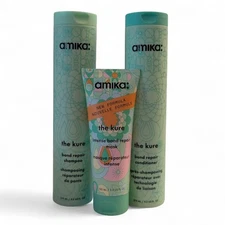Amika The Kure Strength Repair Shampoo Conditioner and Repair Mask  Authentic
