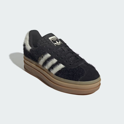 js3907 adidas Originals Gazelle Bold Core Black Cream White Gold Metall (Damen