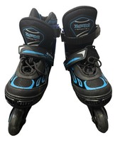 ZPM Sports Adjustable Inline Skates Black Blue Youth Youth 1y-4y