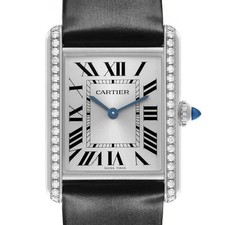 Cartier Tank Must Large Steel Diamond Ladies Watch W4TA0017 Card