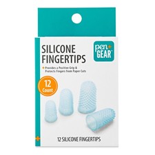 Silicone Finger Covers Tips Protectors Translucent Blue 12 Pcs for Office Home
