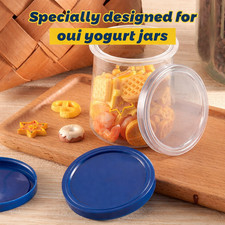 20 Pieces Oui Yogurt Jar Lids, Yogurt Container Lids