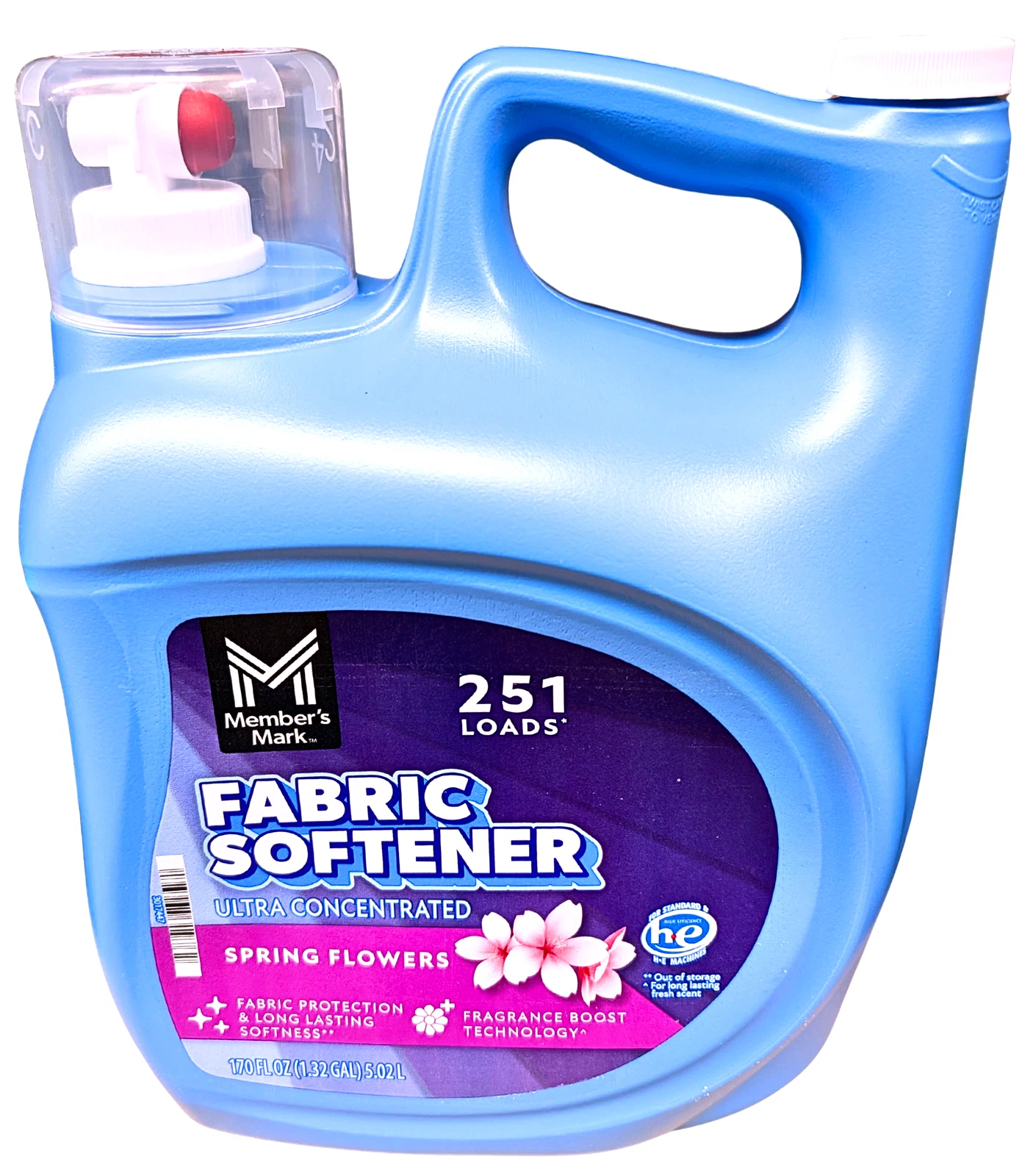 Member's Mark Liquid Fabric Softener Spring Flowers 251 Loads 170 Fl Oz