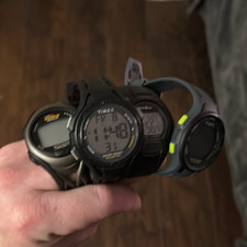 Timex Ironman Digital Sport Watch LCD Day/Date 100m Black Resin Strap bundle