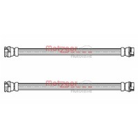 2X Metzger BremsschlÄUche Hinten Beidseitig Passend FÜR CitroËN C2 C3 C4 DS4