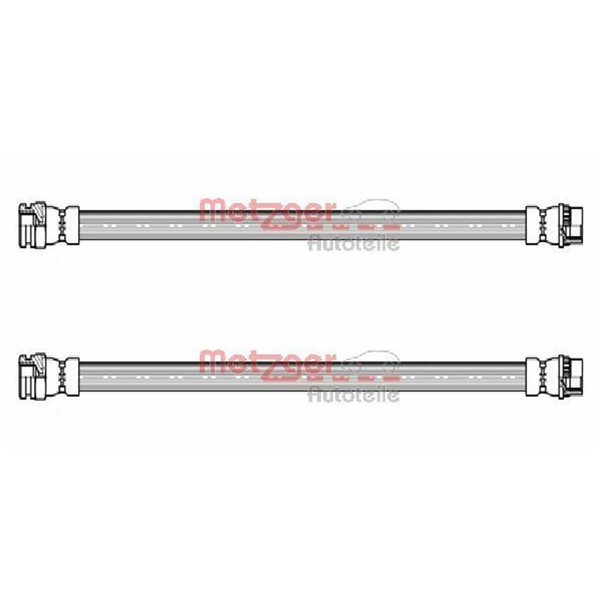 2X Metzger BremsschlÄUche Hinten Beidseitig Passend FÜR CitroËN C2 C3 C4 DS4-image