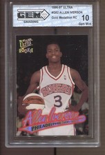 1996-97 Allen Iverson Ultra Gold Medallion #G82 Gem Mint 10 RC Rookie 76ers
