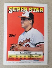 1988 Topps Stickers #44 Cal Ripken Super Star Backs