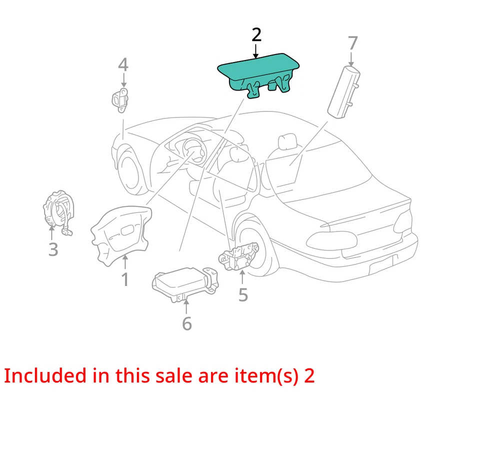 Airbag Air Bag Passenger Dash Fits 01-03 PRIUS 13887474 Foto 4 de 4