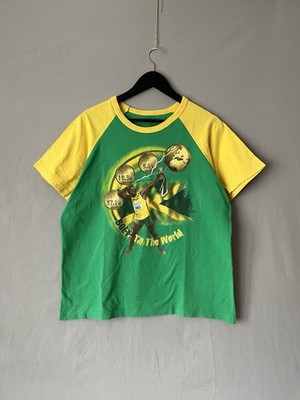 Usain Bolt Green Yellow Iconic T-shirt sz L